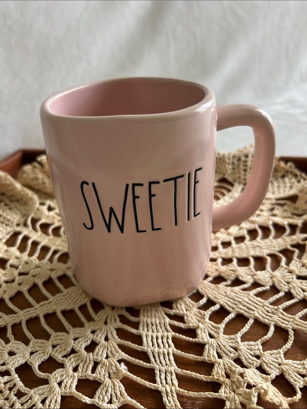 EUC Rae Dunn Pink “Sweetie” Mug - Soft Girl Cottagecore Aesthetic - Picture 8 of 8